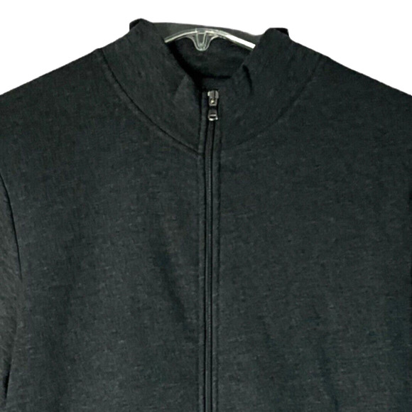 Hammacher Schlemmer Jacket Mens XL Charcoal Gray Zip Up Fleece Outdoor Heritage - Picture 4 of 6
